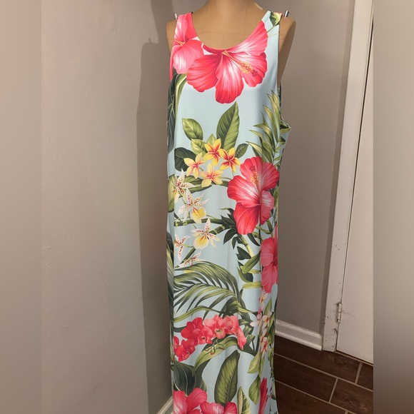 Tommy Bahama Jazmina Gran Villa Maxi Dress With Tropical Floral Print XL - Picture 3 of 15